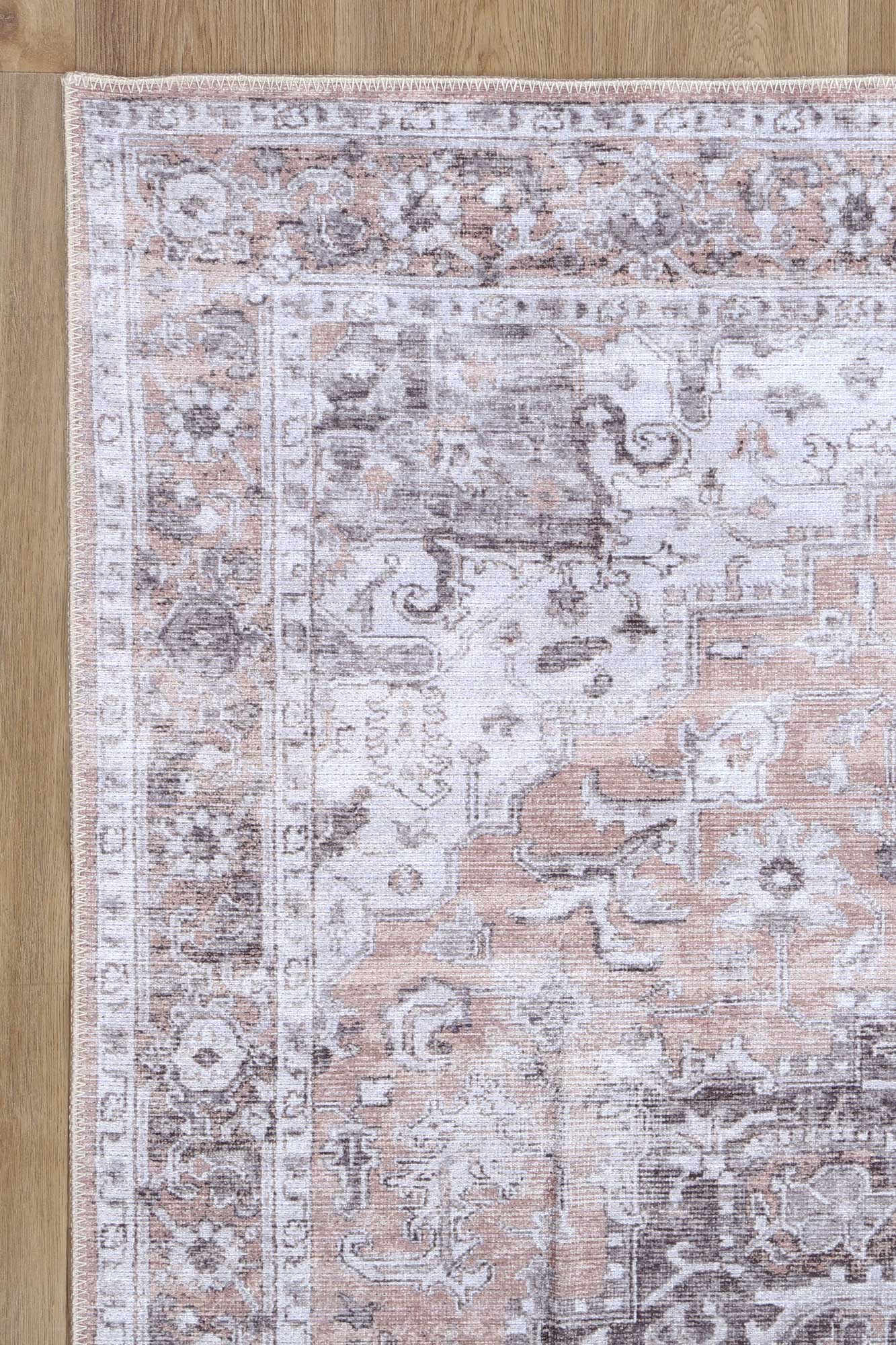 Matakana Cezanne Blush Distressed Vintage Washable Runner