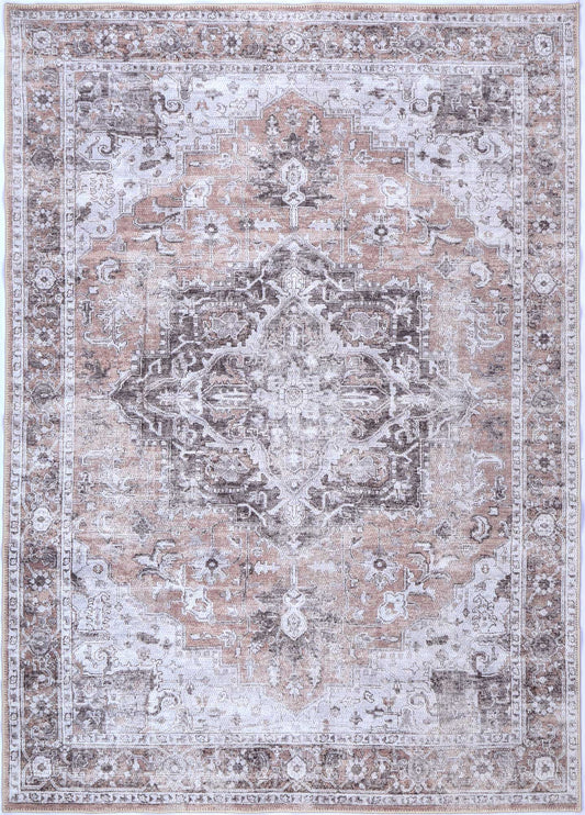 Matakana Cezanne Blush Distressed Vintage Washable Rug