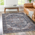 Load image into Gallery viewer, Matakana Cezanne Rabbit Gray Inca Gold Distressed Vintage Washable Rug
