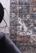 Load image into Gallery viewer, Matakana Cezanne Rabbit Gray Inca Gold Distressed Vintage Washable Rug
