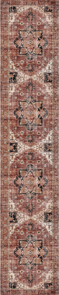 Load image into Gallery viewer, Matakana Cezanne Terracotta Distressed Vintage Washable Rug
