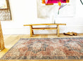 Load image into Gallery viewer, Matakana Cezanne Terracotta Blue Distressed Vintage Washable Runner
