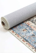 Load image into Gallery viewer, Matakana Cezanne Terracotta Blue Distressed Vintage Washable Rug
