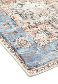 Load image into Gallery viewer, Matakana Cezanne Terracotta Blue Distressed Vintage Washable Rug
