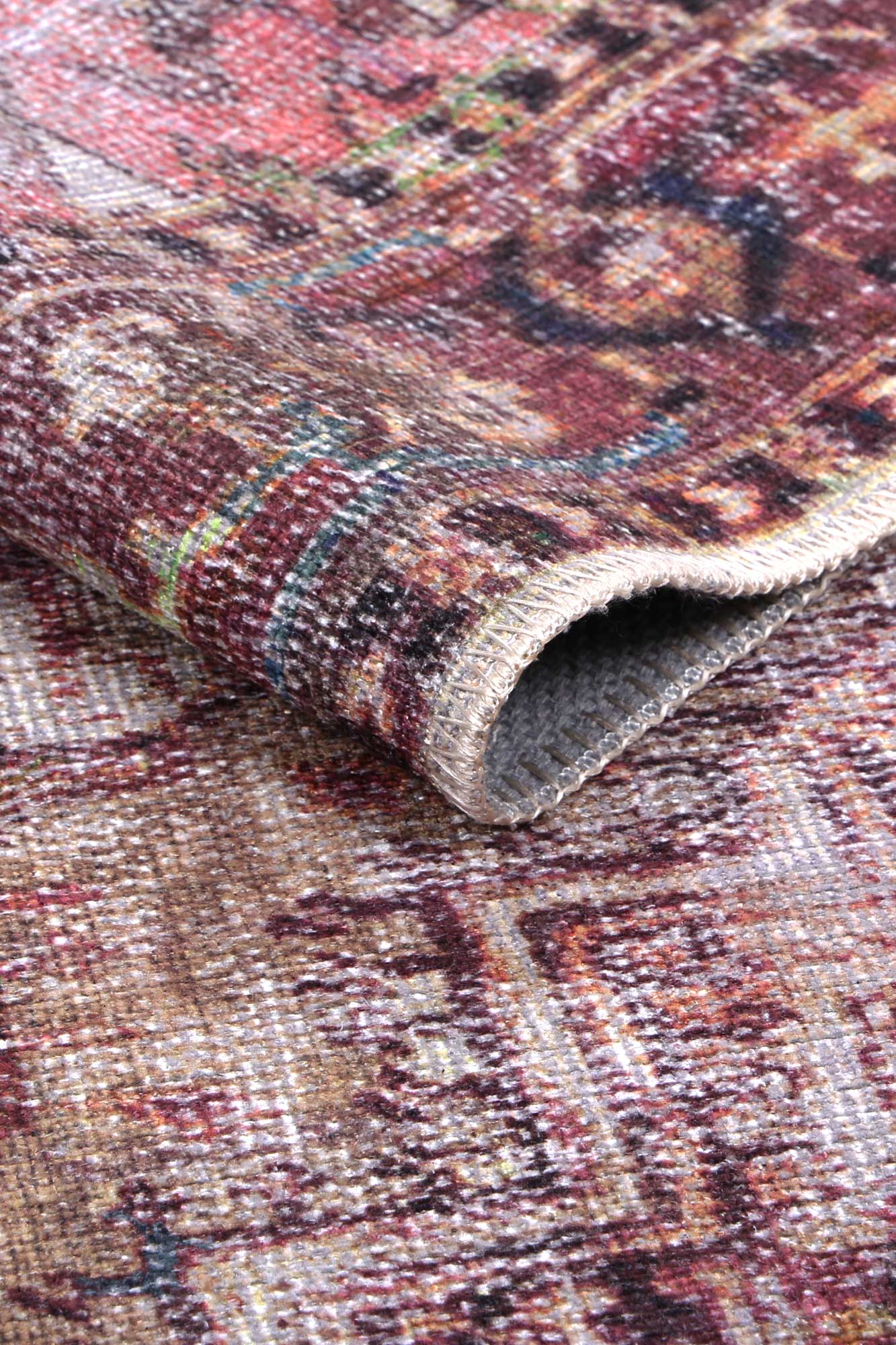 Rangiora Derya Multi Distressed Vintage Washable Rug