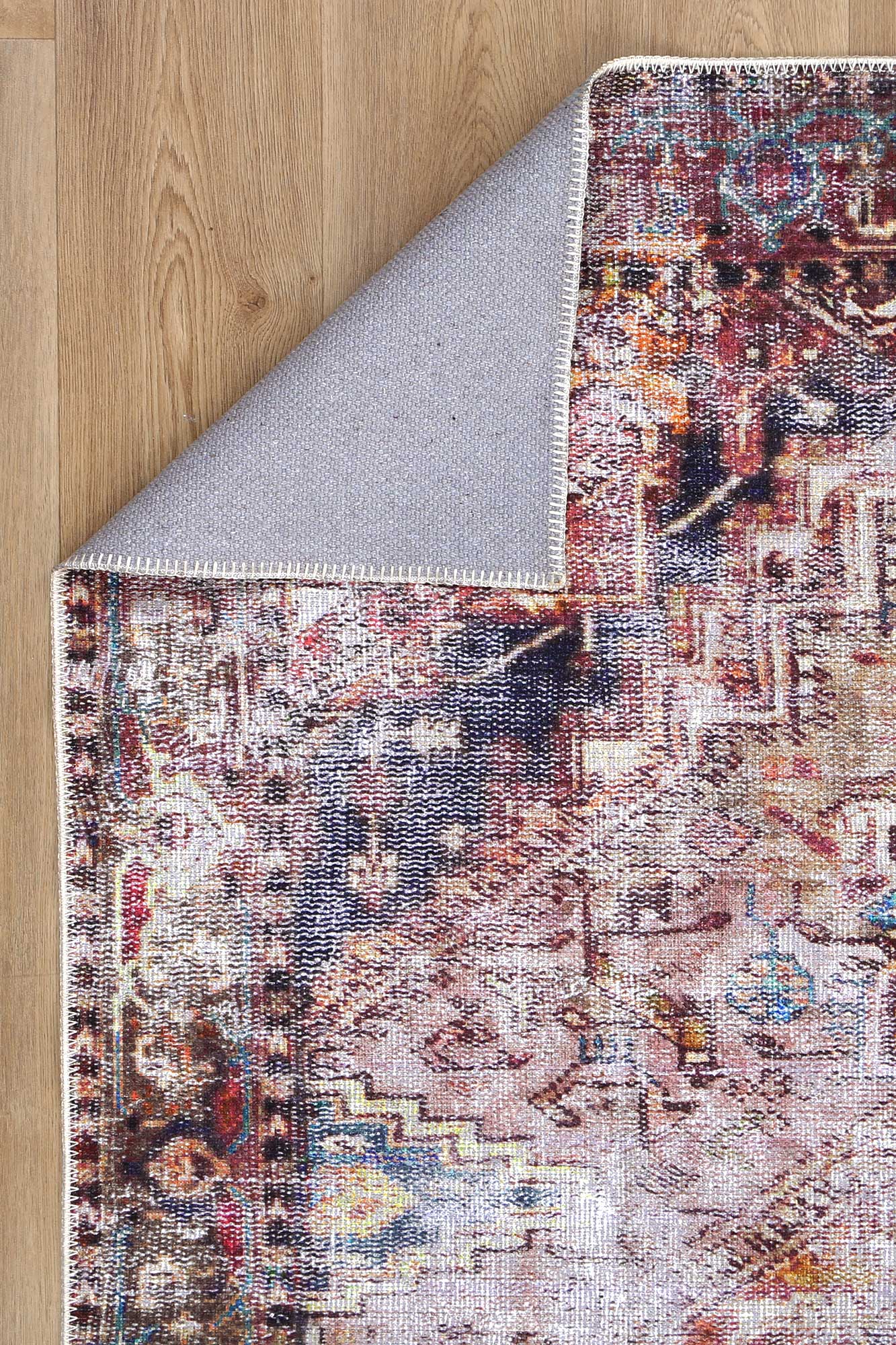 Rangiora Derya Multi Distressed Vintage Washable Rug