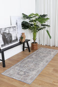 Load image into Gallery viewer, Waiheke Kendra Ash Distressed Vintage Washable Runner
