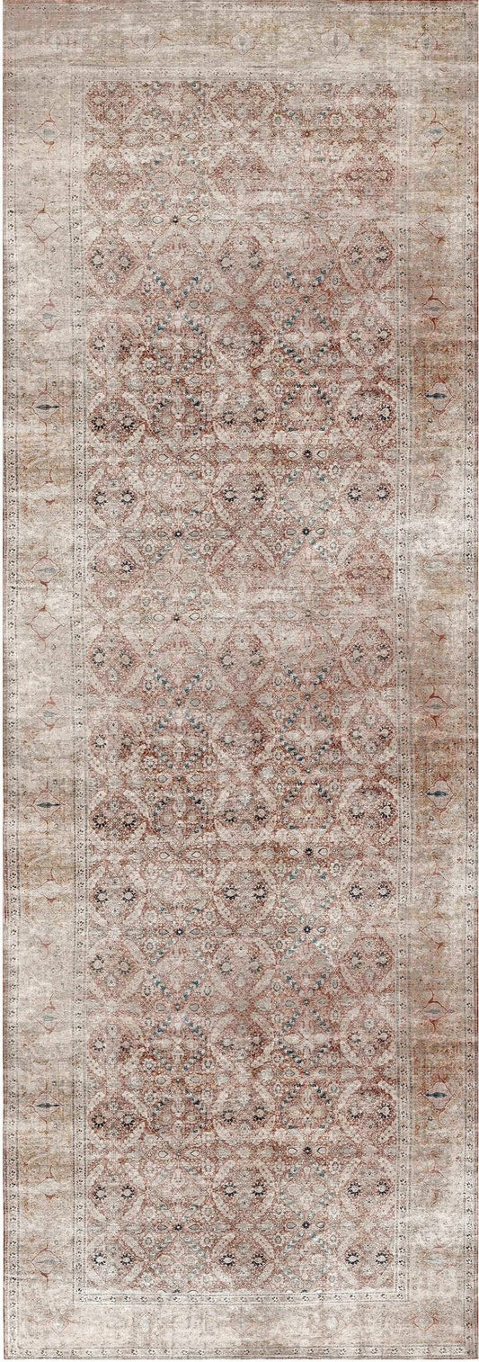 Tekapo Levent Distressed Vintage Washable Runner