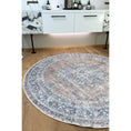 Load image into Gallery viewer, Kerikeri Oxus Desert Distressed Vintage Round Washable Rug
