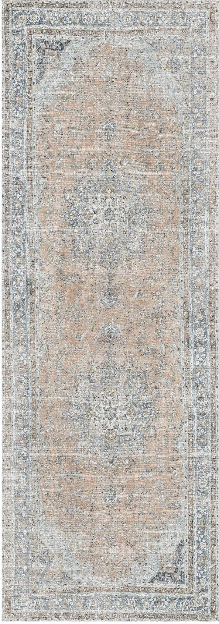 Kerikeri Oxus Desert Distressed Vintage Washable Runner