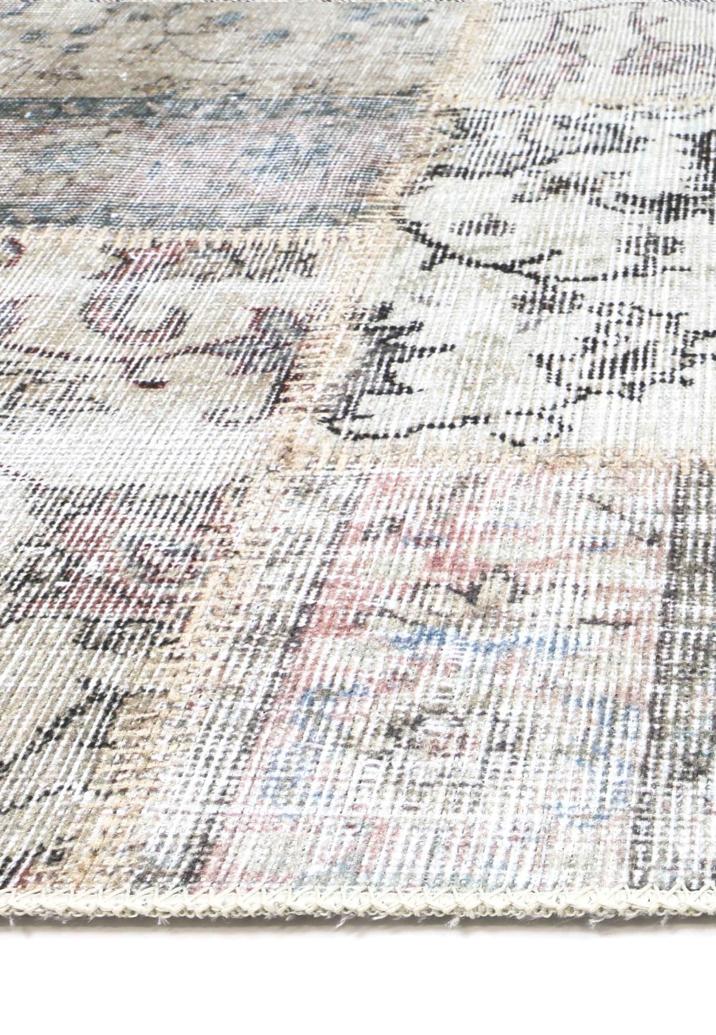 Arrowtown Pink Patch Distressed Vintage Washable Rug