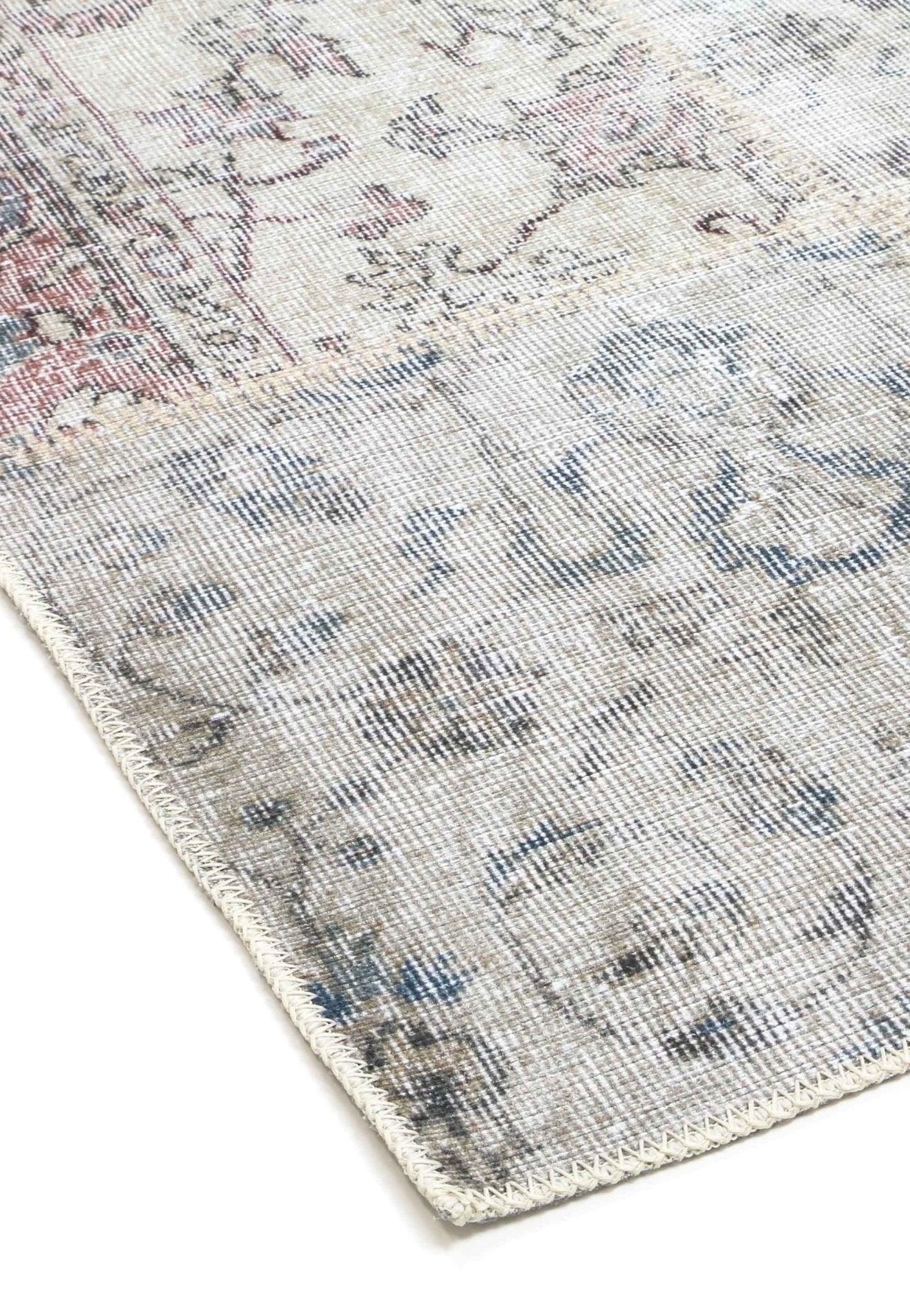 Arrowtown Pink Patch Distressed Vintage Washable Rug