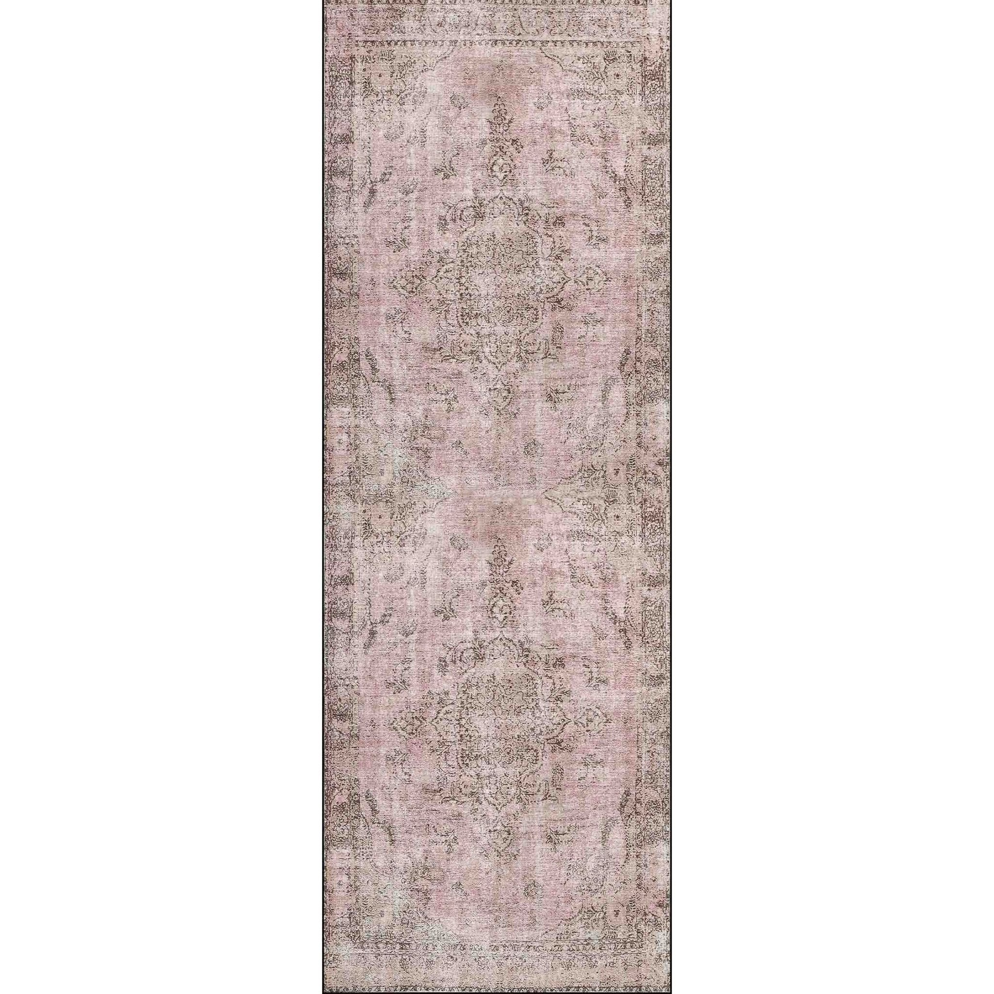 Rangitoto Germain Rose Washable Runner