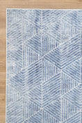 Load image into Gallery viewer, Akaroa Greenport Blue Machine Washable Rug
