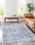 Load image into Gallery viewer, Akaroa Greenport Blue Machine Washable Rug
