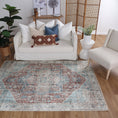 Load image into Gallery viewer, Riverton Kutha Blue Red Machine Washable Rug
