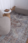 Load image into Gallery viewer, Taranaki Louvre Blue Machine Washable Rug
