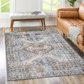 Load image into Gallery viewer, Taranaki Louvre Blue Machine Washable Rug
