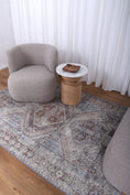 Load image into Gallery viewer, Taranaki Louvre Blue Machine Washable Rug
