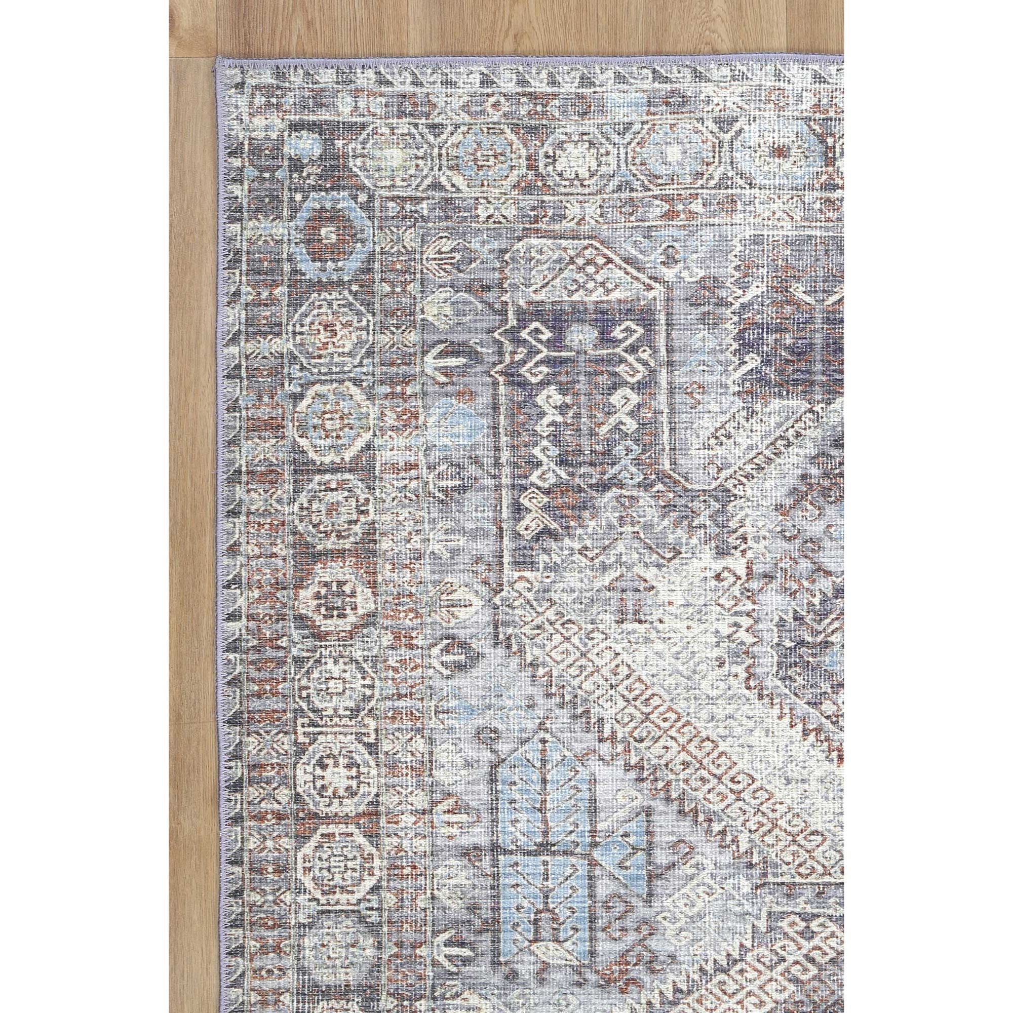 Taranaki Louvre Blue Machine Washable Runner