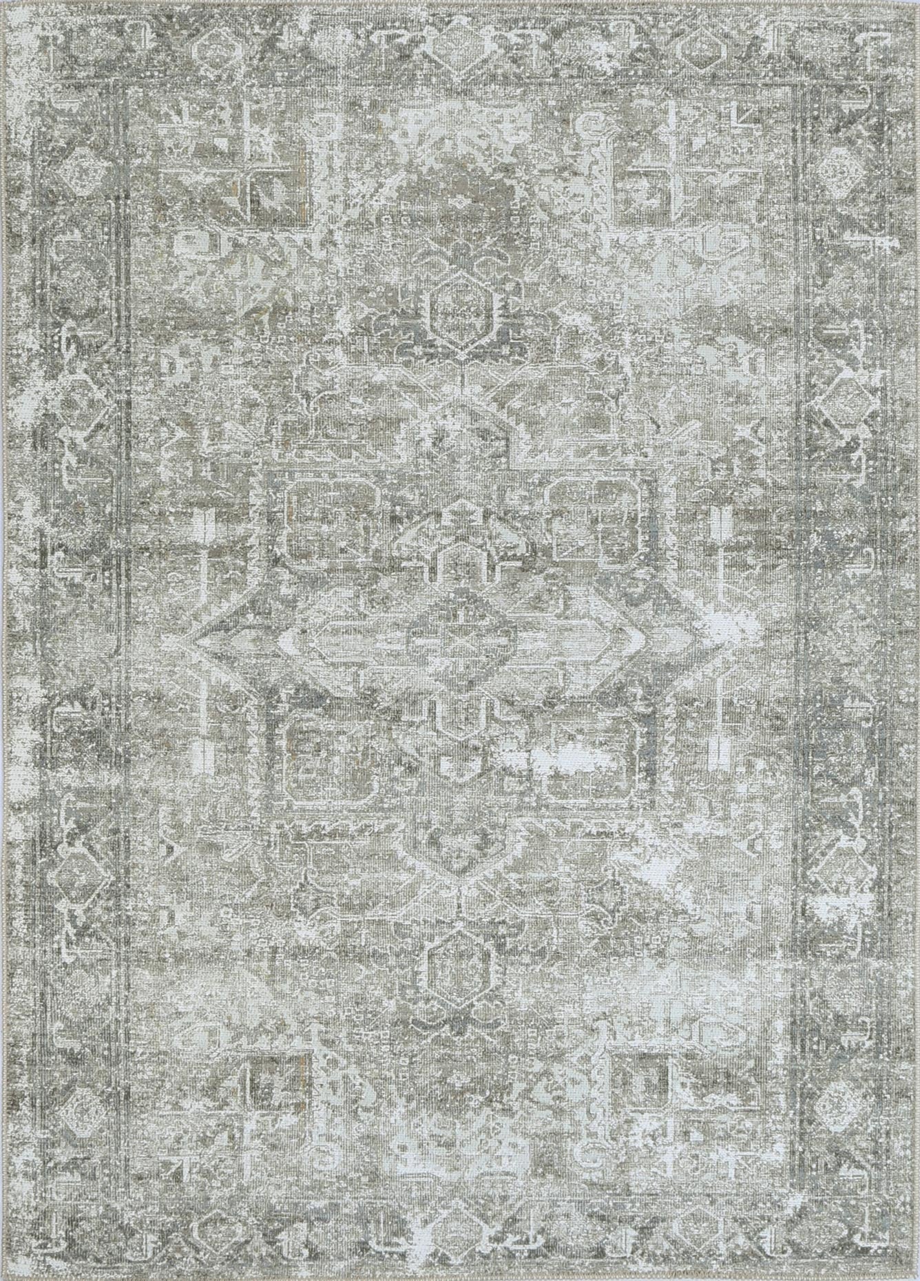 Motueka Nuzi Neutral Machine Washable Rug