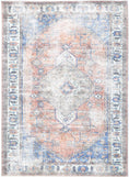 Load image into Gallery viewer, Kowhai Pissarro Terracotta Blue Machine Washable Rug
