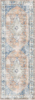 Load image into Gallery viewer, Kowhai Pissarro Terracotta Blue Washable Runner
