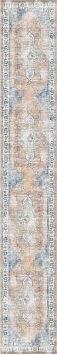 Load image into Gallery viewer, Kowhai Pissarro Terracotta Blue Washable Runner
