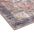 Load image into Gallery viewer, Piha Rajah Earth Red Indigo Distressed Vintage Washable Rug
