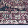 Load image into Gallery viewer, Piha Rajah Navy Purple Vintage Washable Rug
