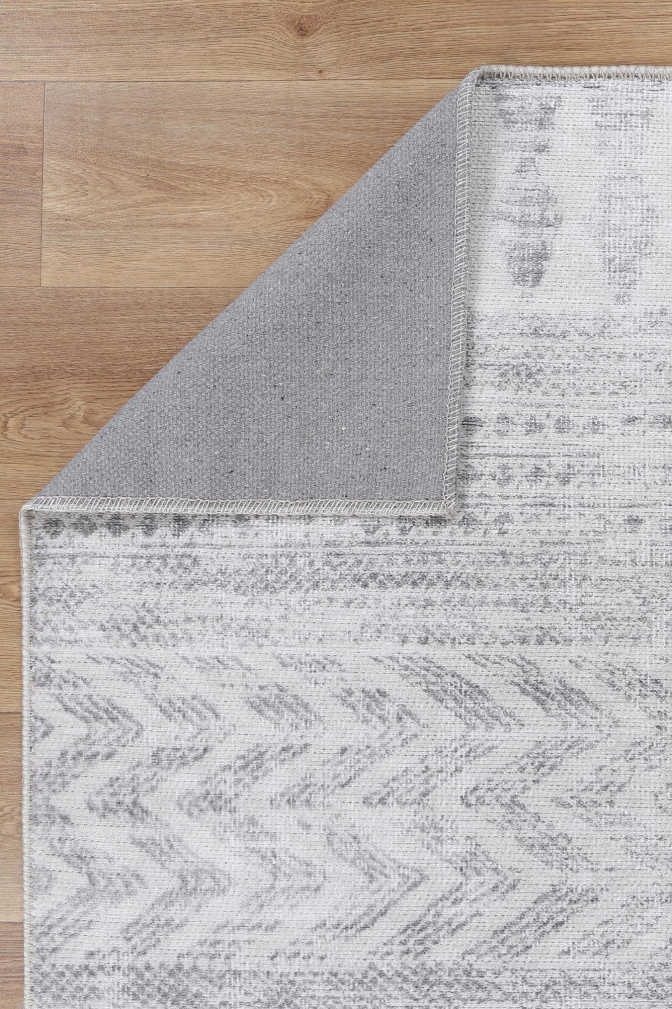 Gisborne Ramad Grey Machine Washable Rug