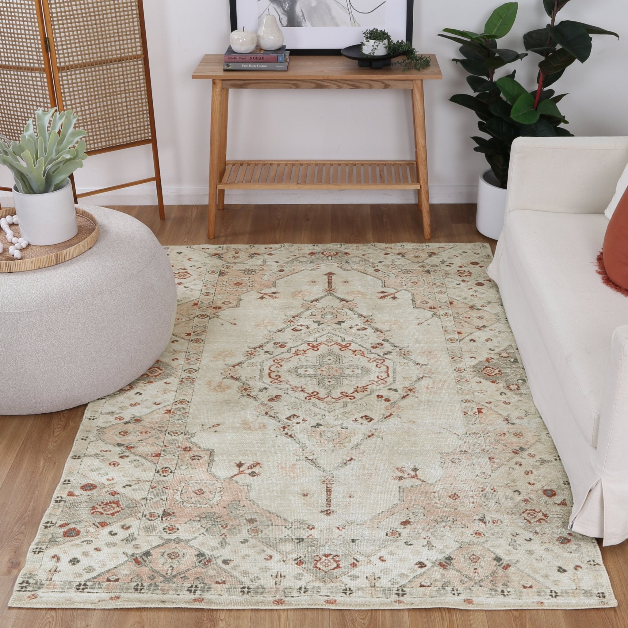 Te Anau Sauville Multi Distressed Vintage Washable Rug