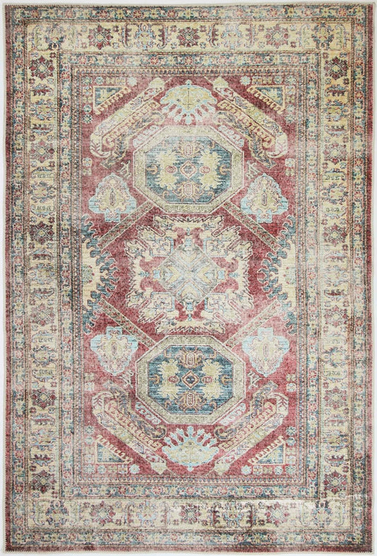 Pakiri Kazak Ruby Traditional Washable Rug