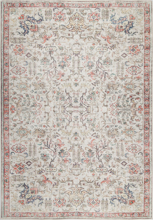 Whangarei Wreath Multi Vintage Washable Rug