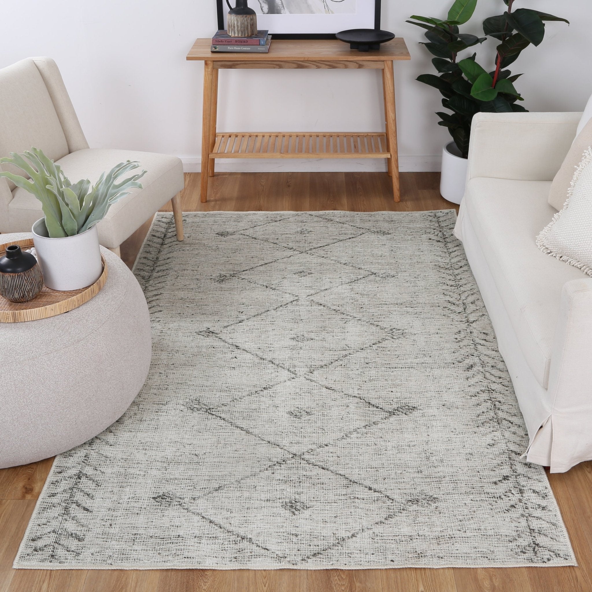 Coromandel Congo Natural Beige Washable Rug